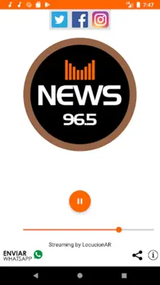 Radio NEWS 96.5 Arrecifes android App screenshot 1